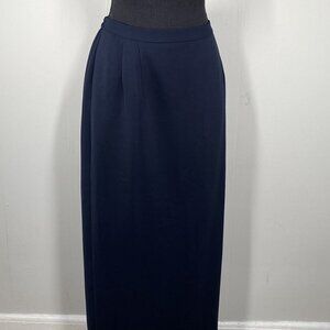 Emma James Liz Claiborne Maxi Pencil Skirt Women's 18W Blue Back Slit